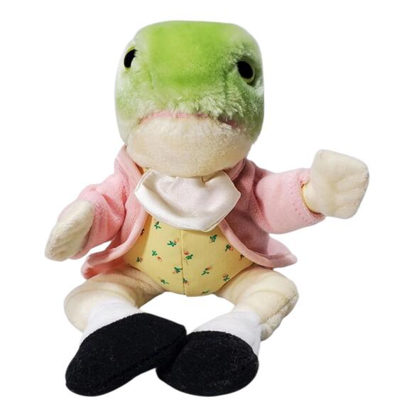 Mr. Jeremy Fisher 9” Plush Stuffed Frog Beatrix Potter Peter Rabbit Eden Toys - Picture 1 of 11